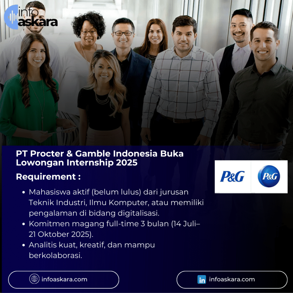 PT Procter Gamble Indonesia Buka Lowongan Internship 202