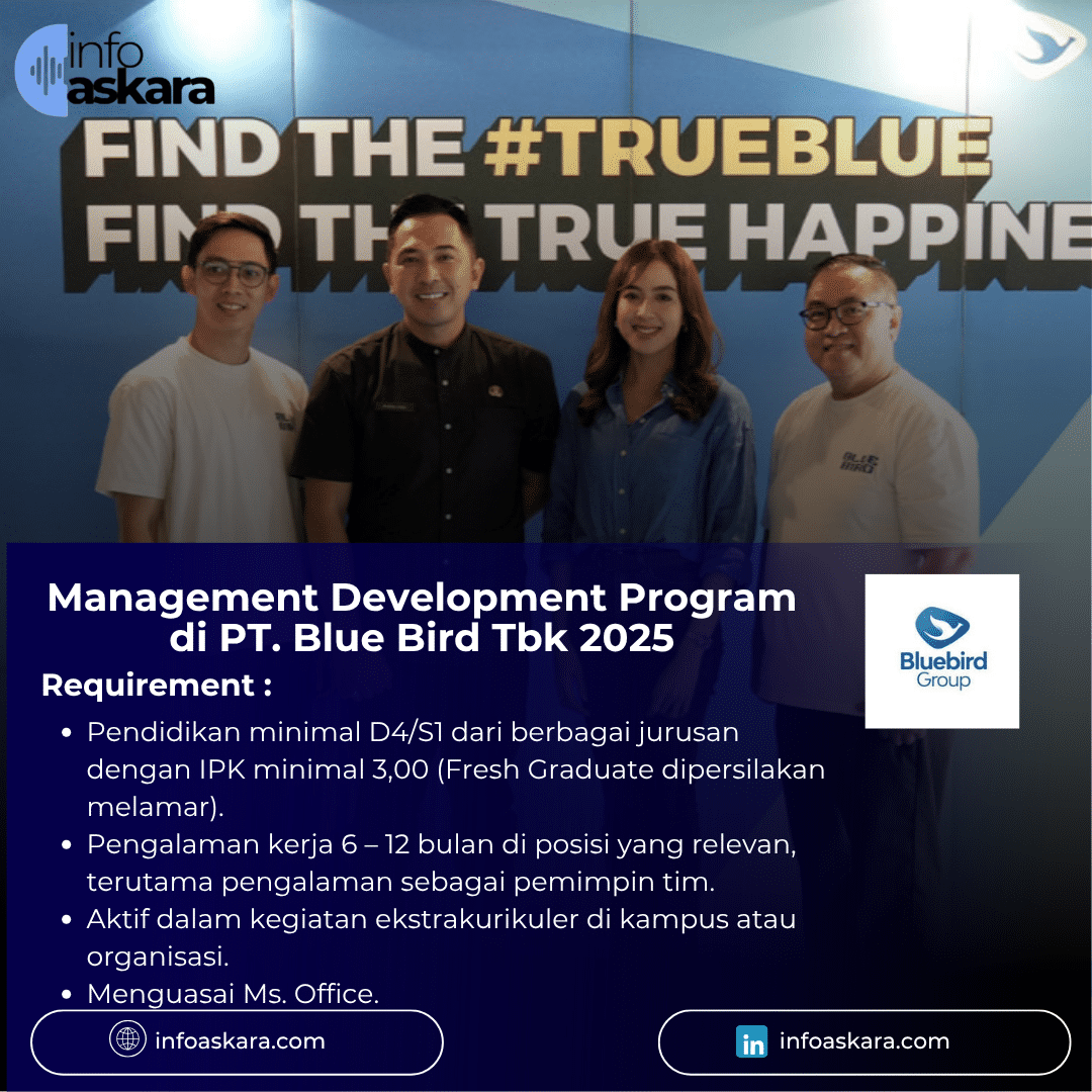 Home 7 Management Development Program di PT. Blue Bird Tbk 2025